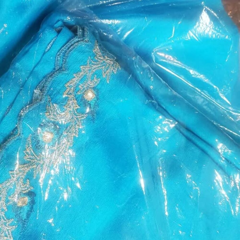 Indian-Pakistani 3-piece Suit! Salwer- Kammez-Dupatta! 100% PURE Silk! - Picture 3 of 12